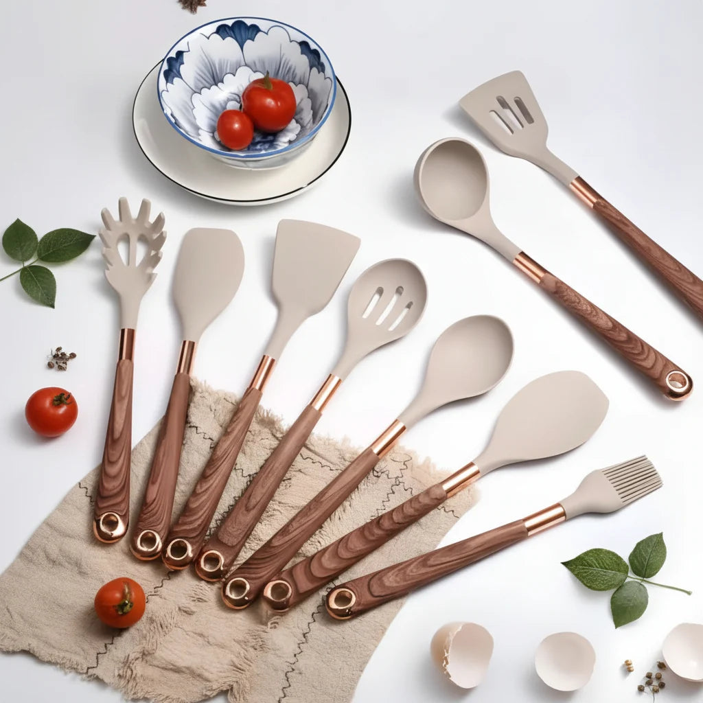 Utensil Set Heat-Resistant Silicone Set of 10