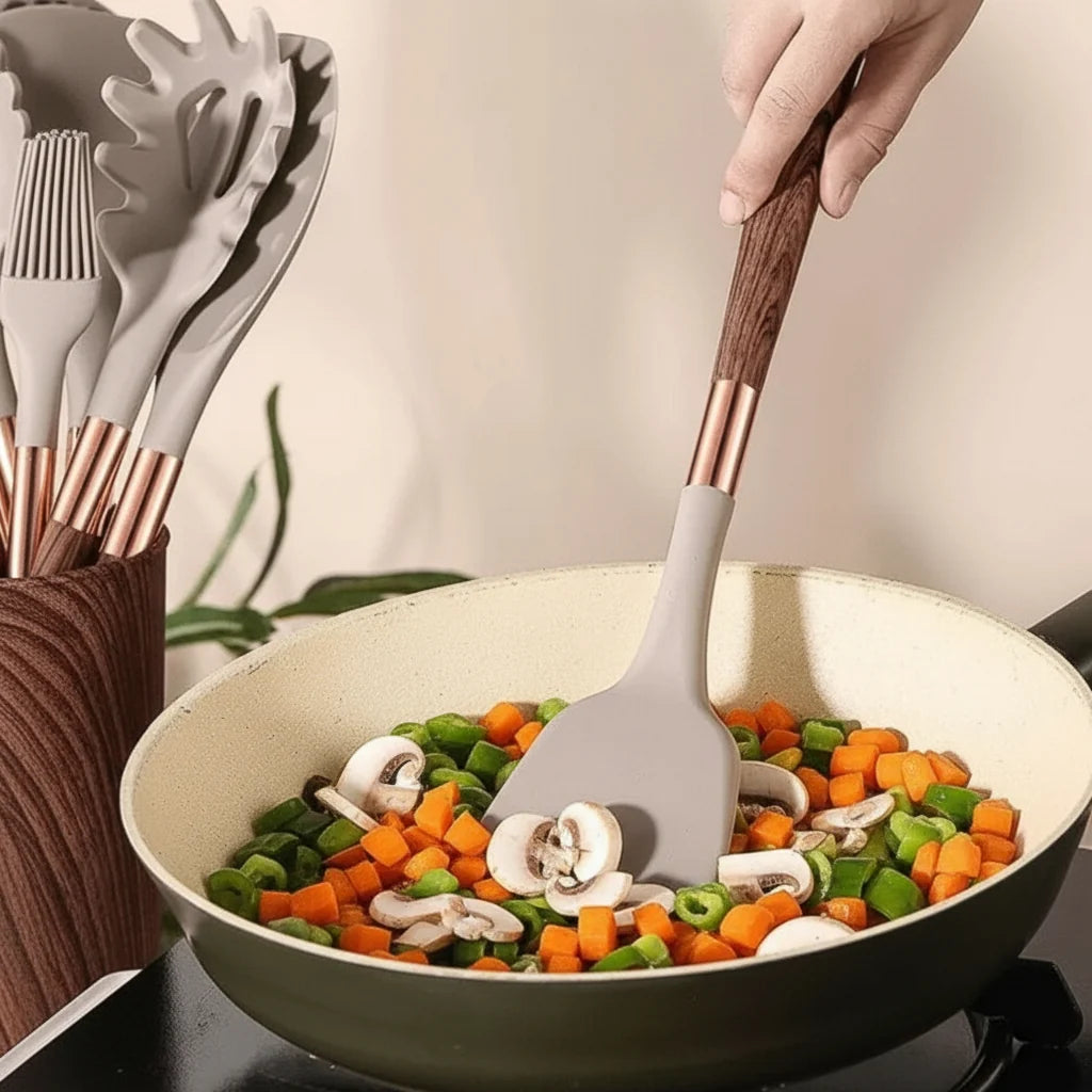 Utensil Set Heat-Resistant Silicone Set of 10