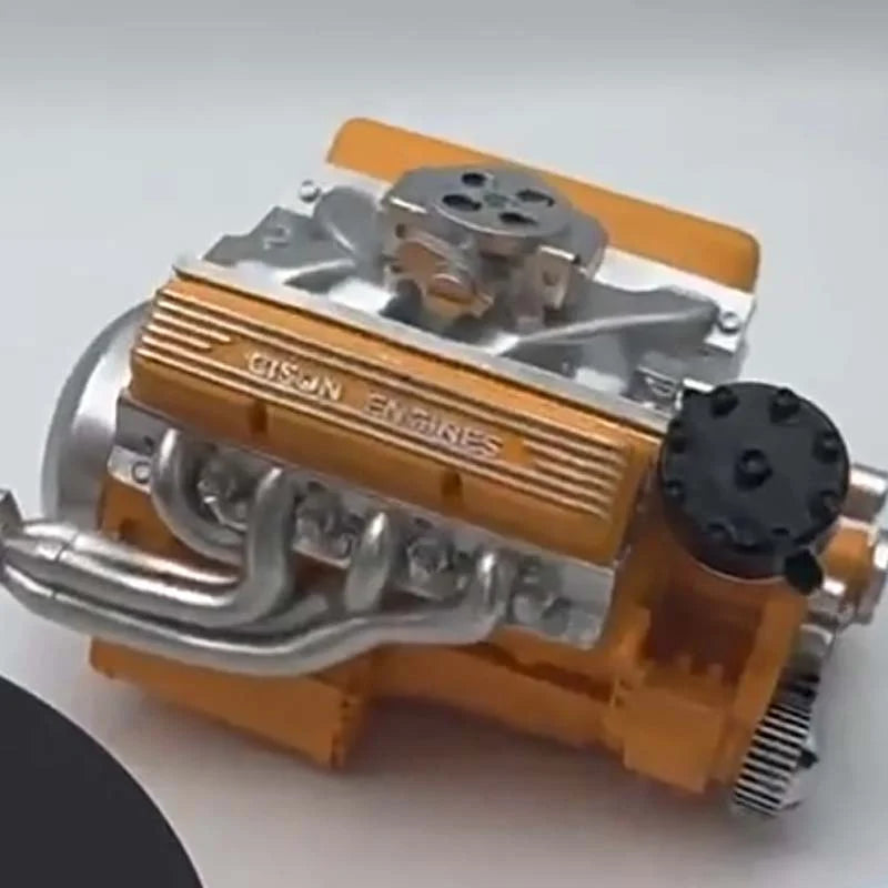 V8 Engine Model Kit Gasoline-Powered CDI Ignition CNC-Machined Metal