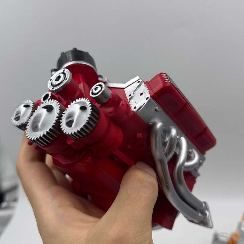 V8 Engine Model Kit Gasoline-Powered CDI Ignition CNC-Machined Metal
