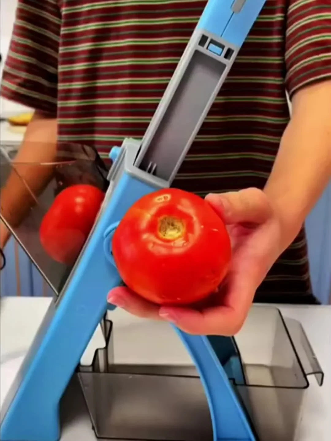 Vegetable Mandoline Slicer Adjustable Stainless Steel Blade Collection Bowl