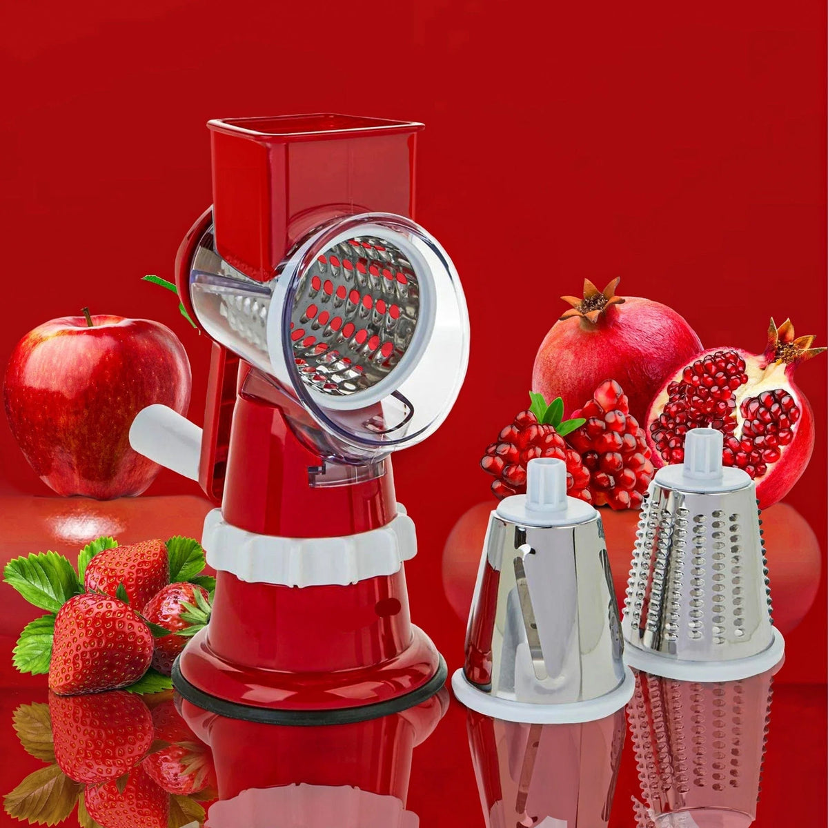 Vegetable Mandoline Slicer Hand Guard Even Slices Dishwasher-Safe Parts