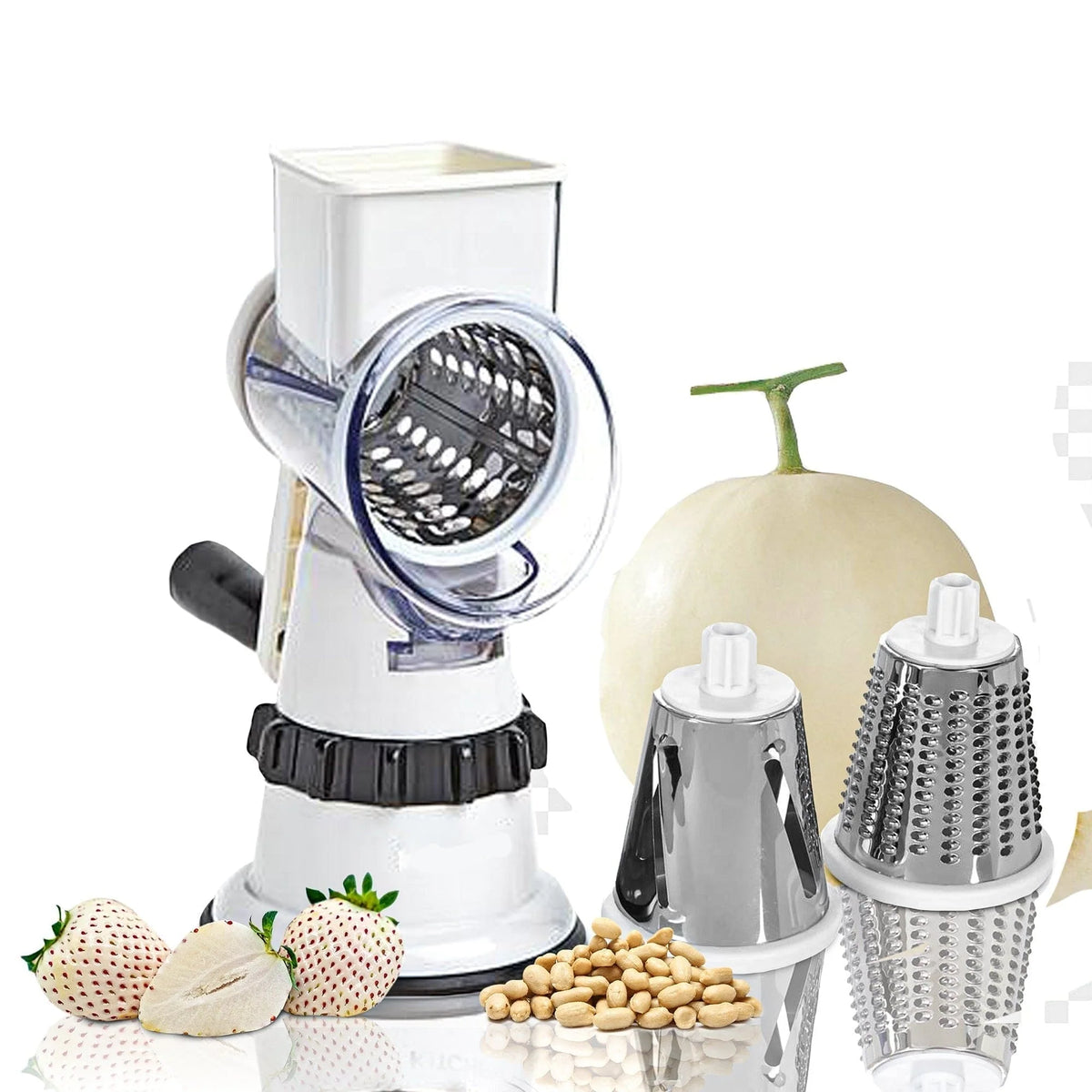 Vegetable Mandoline Slicer Hand Guard Even Slices Dishwasher-Safe Parts