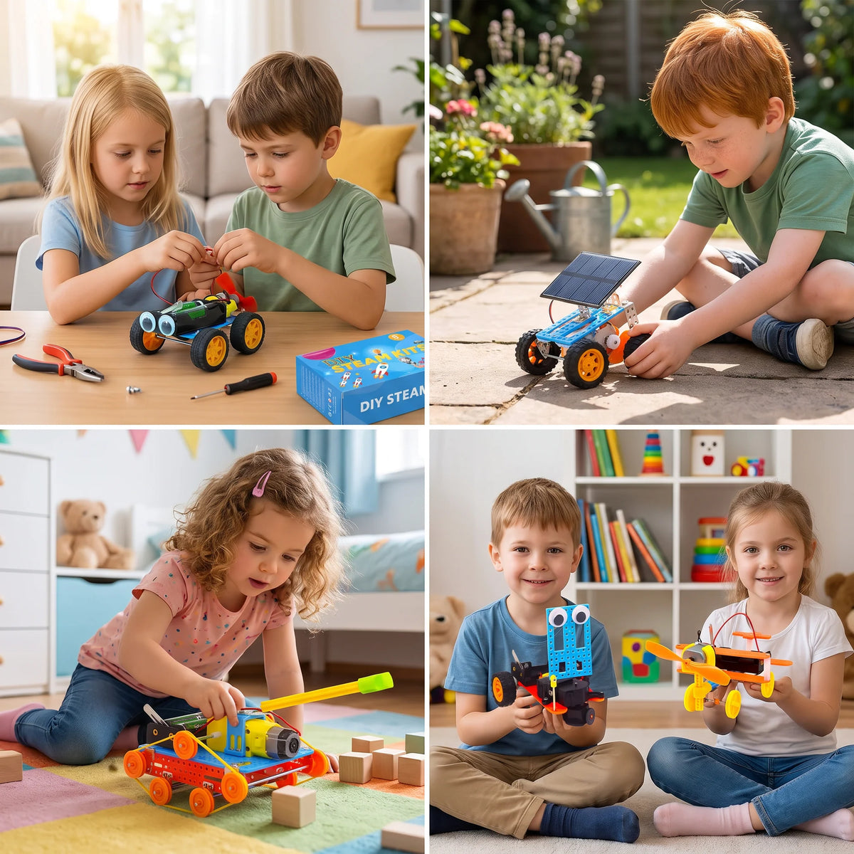 Vehicle Building Kit STEM 5-in-1 Reusable Parts