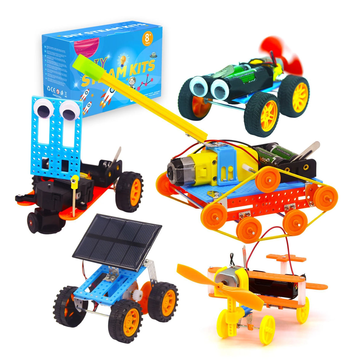 Vehicle Building Kit STEM 5-in-1 Reusable Parts