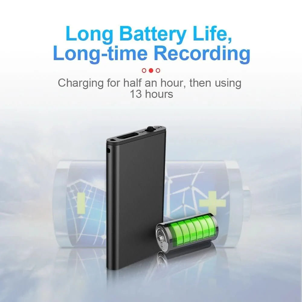 Voice Recorder Voice-Activated 50-Hour Recording Lightweight Design