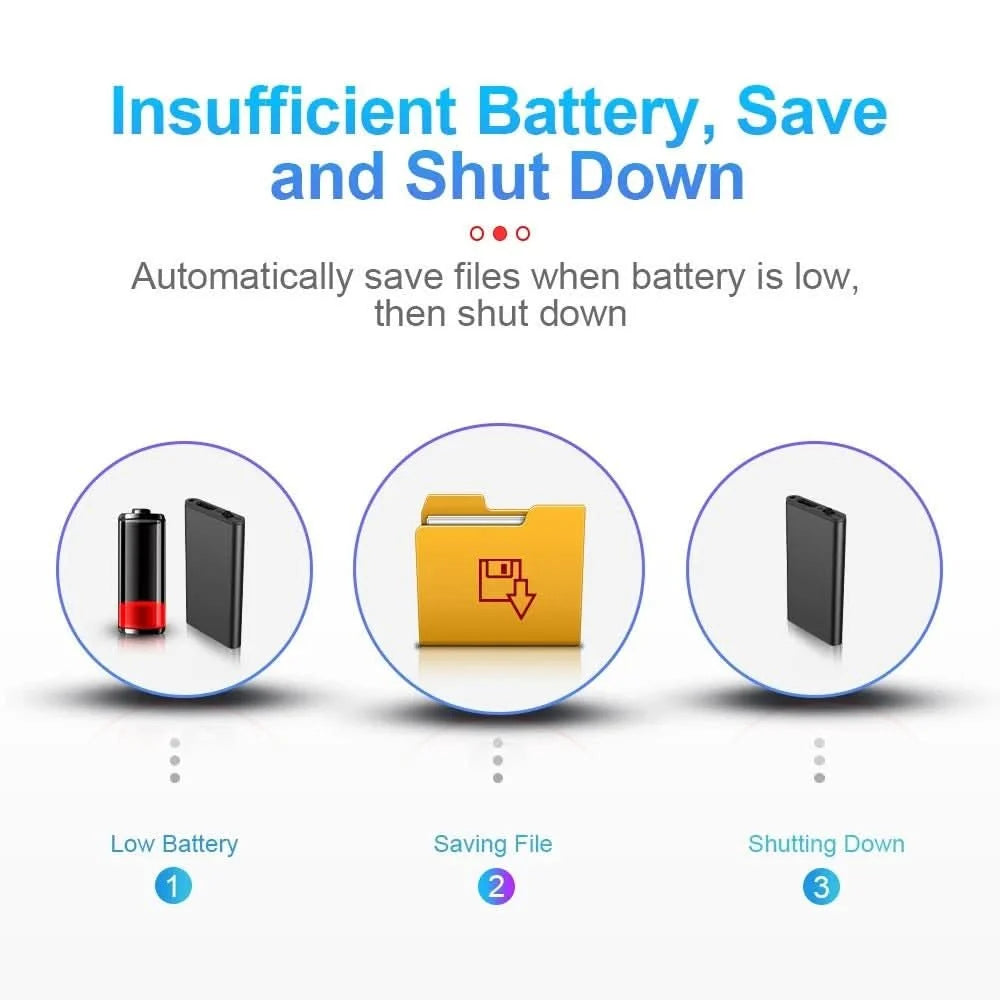 Voice Recorder Voice-Activated 50-Hour Recording Lightweight Design