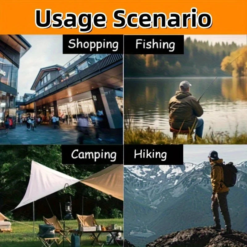 Walking Cane With Seat Foldable Stainless Steel Tripod
