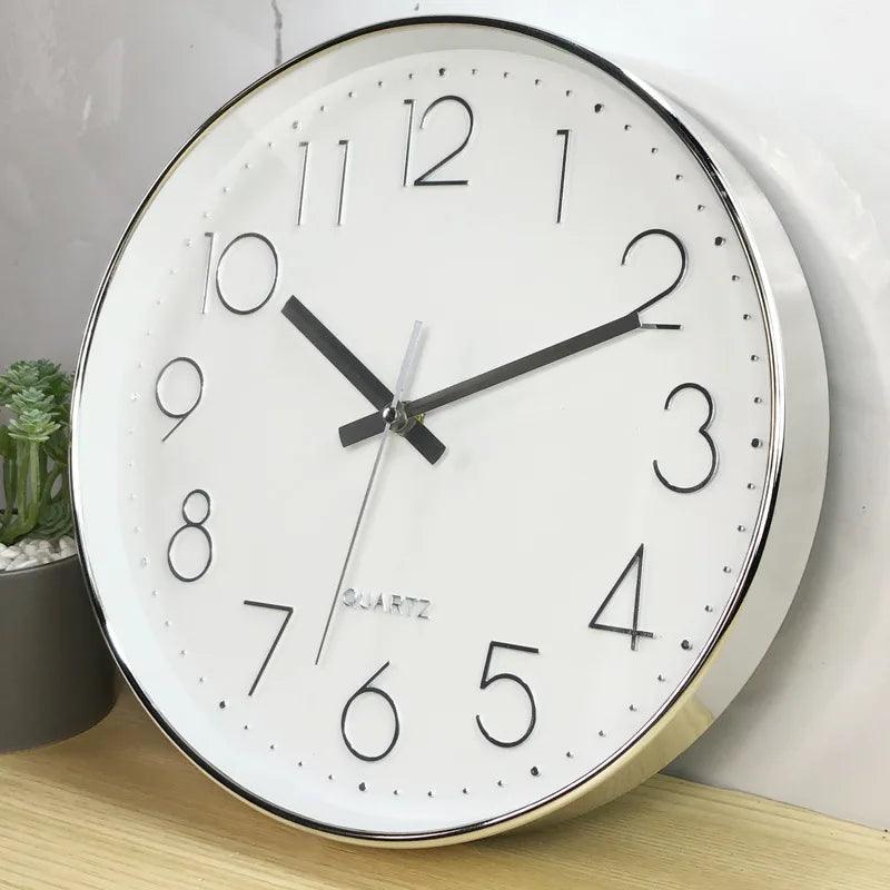 Wall Clock Silent Non-Ticking 12 Inch Easy-Read Dial