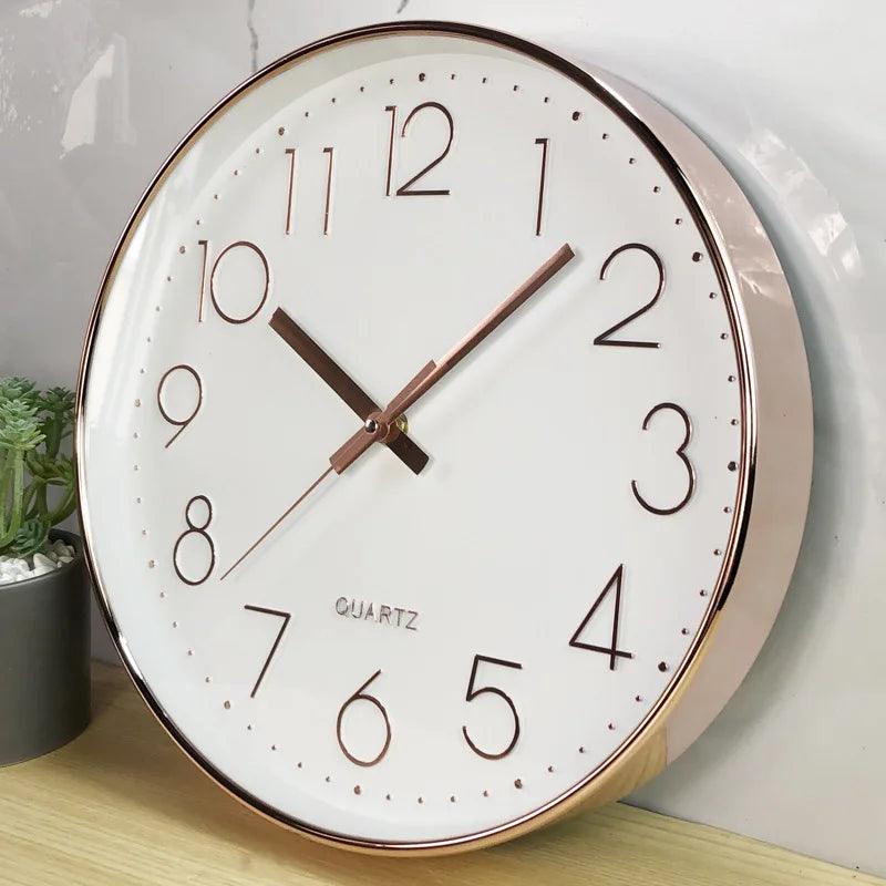 Wall Clock Silent Non-Ticking 12 Inch Easy-Read Dial