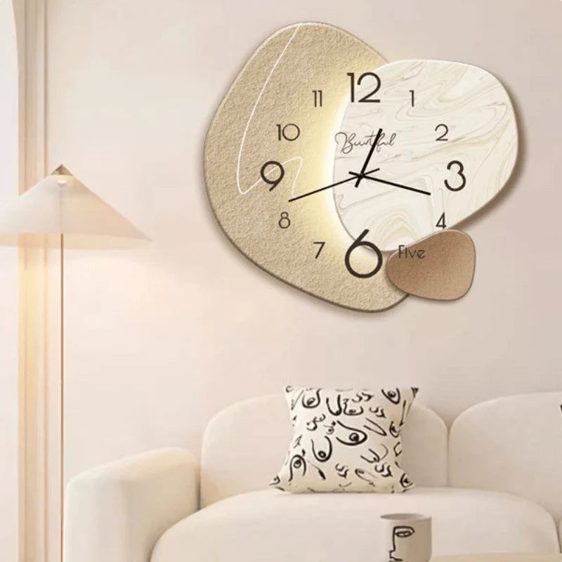 Wall Clock Silent Non-Ticking Scandinavian Design Clear Dial