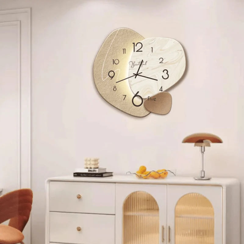 Wall Clock Silent Non-Ticking Scandinavian Design Clear Dial