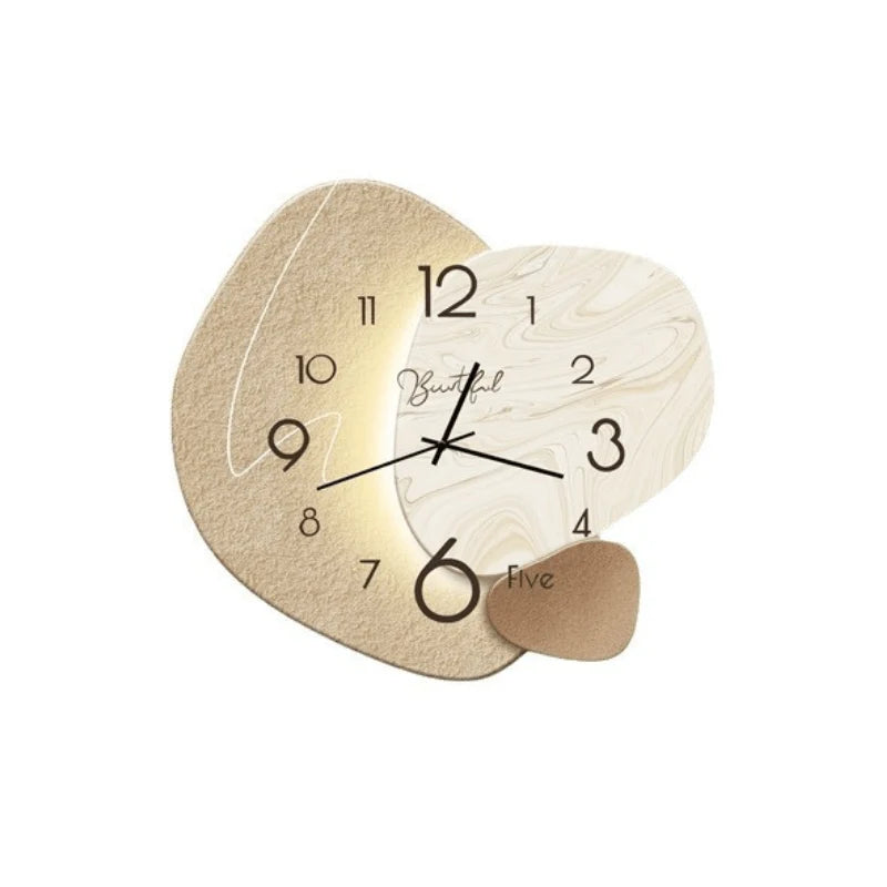 Wall Clock Silent Non-Ticking Scandinavian Design Clear Dial