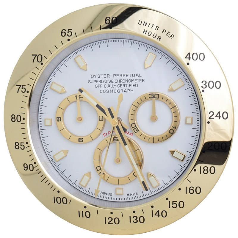 Wall Clock Silent Quartz Movement Luminous Hands Stainless Steel Frame