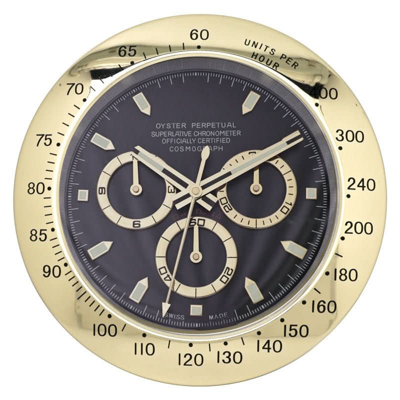 Wall Clock Silent Quartz Movement Luminous Hands Stainless Steel Frame