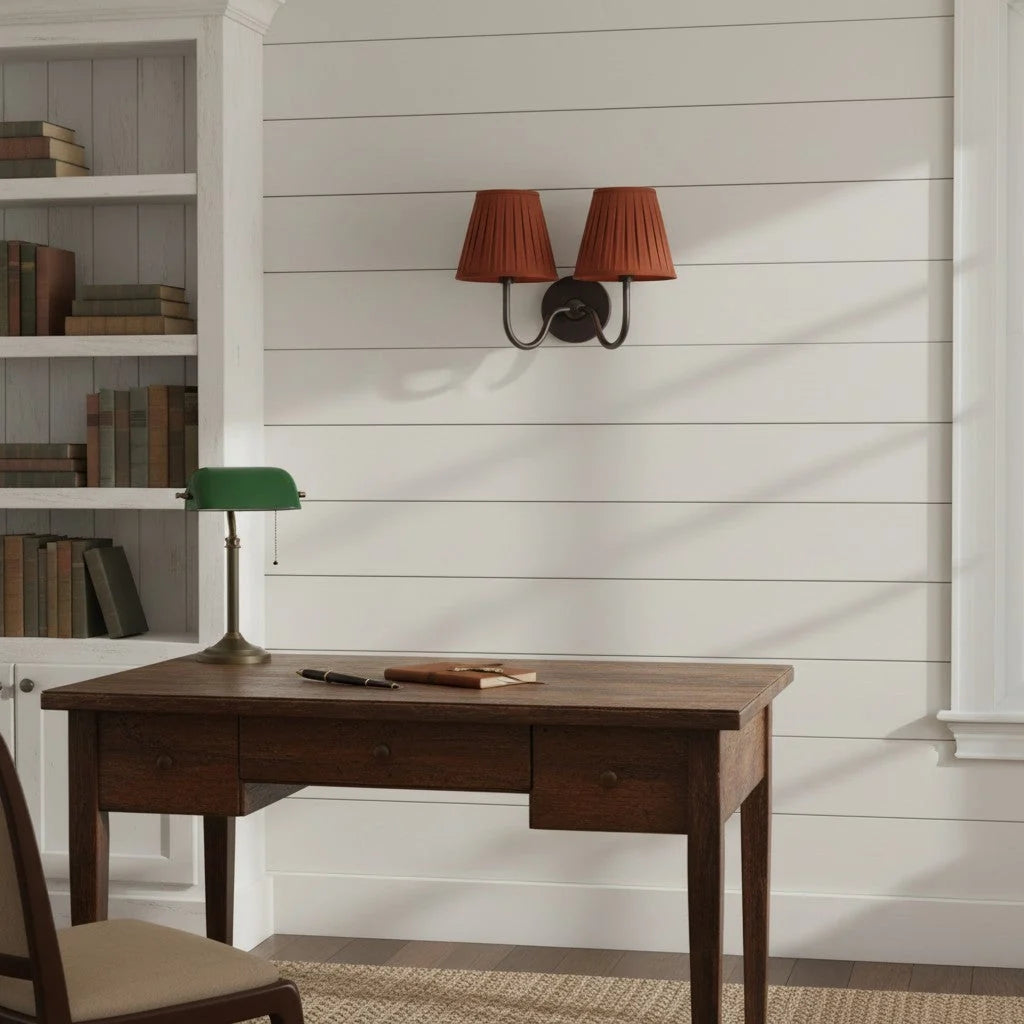 Wall Lamp Fabric Shade Dimmable Soft Diffused Light