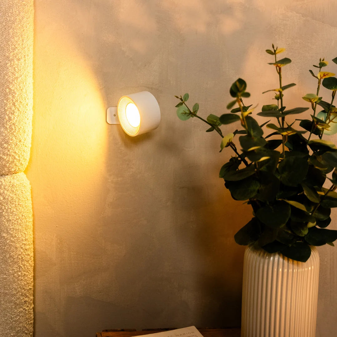Wall Light 360° Rotating Head Touch Dimming USB-C Rechargeable