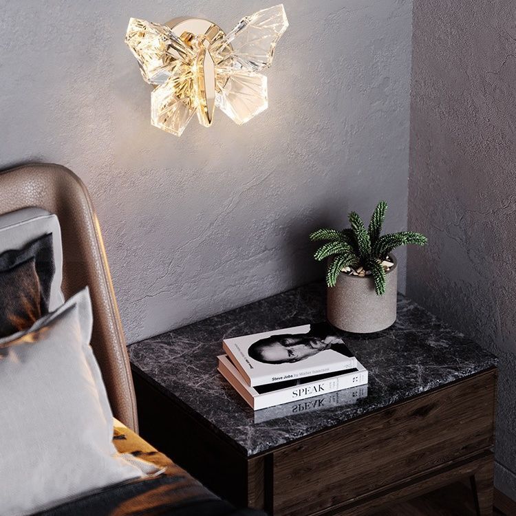 Wall Light Butterfly Design Three Light Colors Ambient Lighting