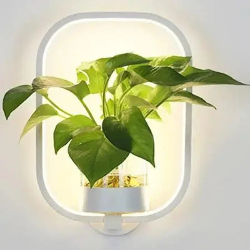 Wall Light Integrated Planter Compact Design
