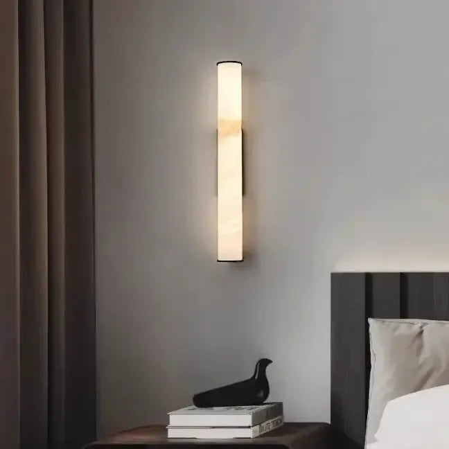 Wall Light Marble-Look Copper Accents Warm-White LED