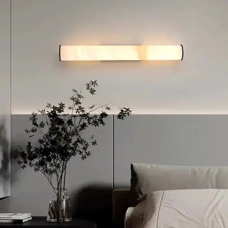 Wall Light Marble-Look Copper Accents Warm-White LED