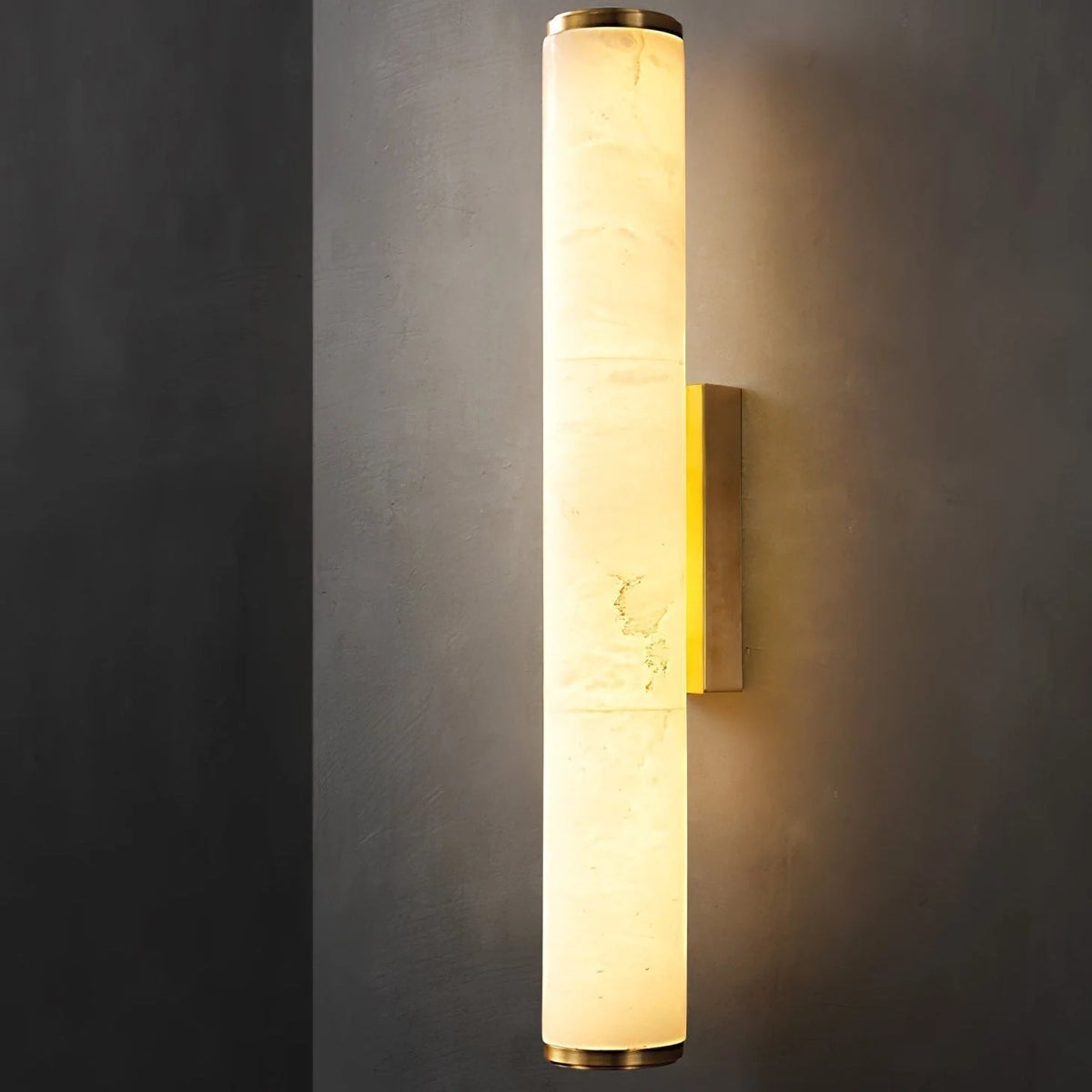 Wall Light Marble-Look Copper Accents Warm-White LED
