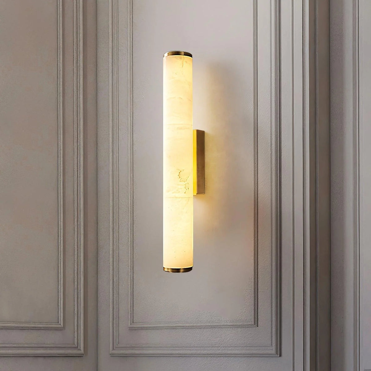 Wall Light Marble-Look Copper Accents Warm-White LED