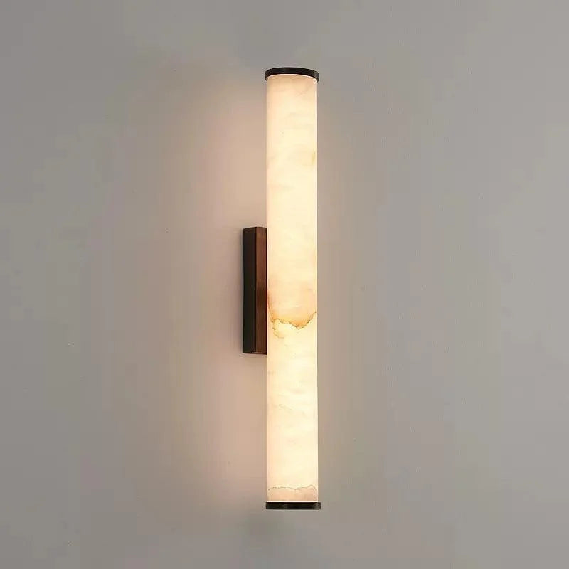 Wall Light Marble-Look Copper Accents Warm-White LED