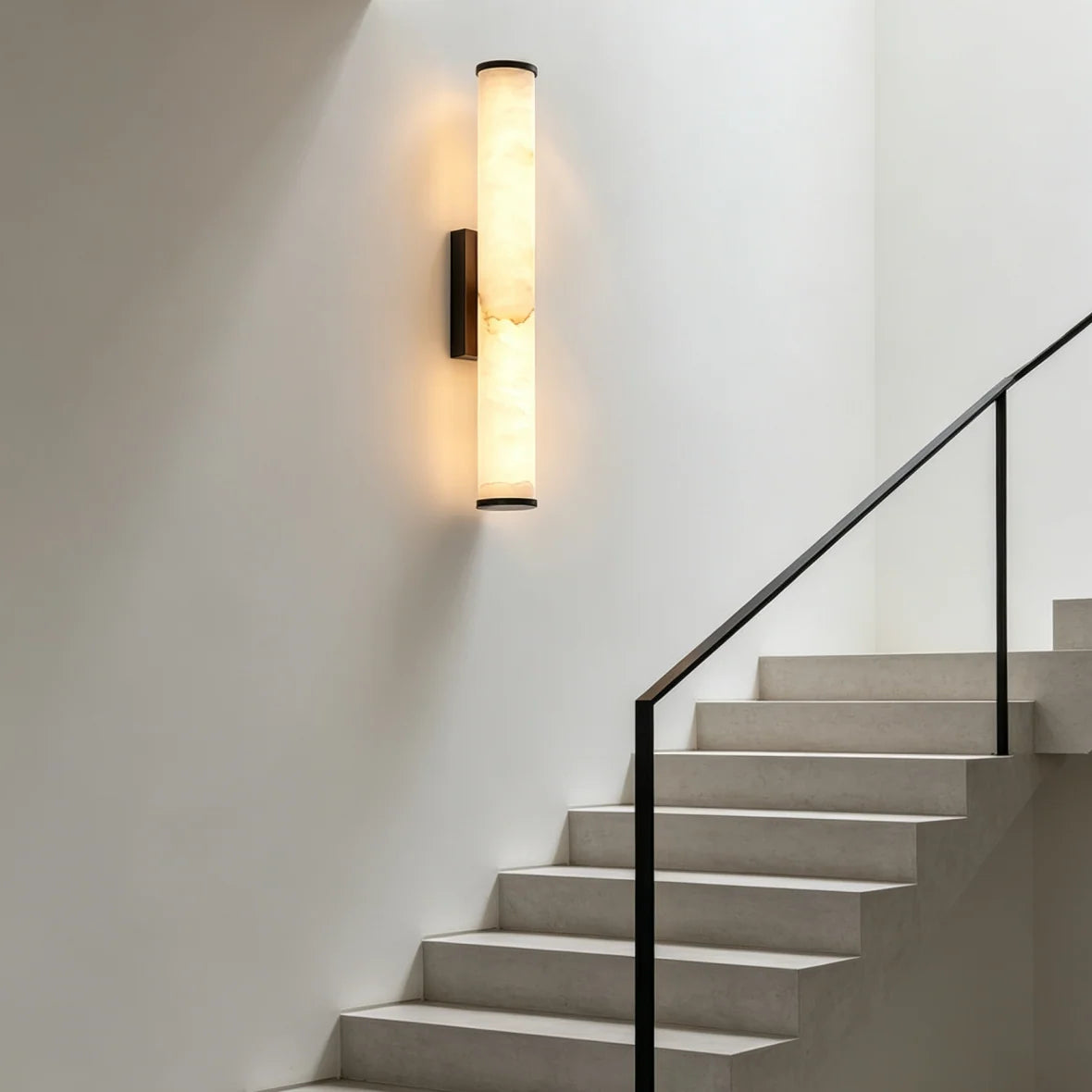 Wall Light Marble-Look Copper Accents Warm-White LED