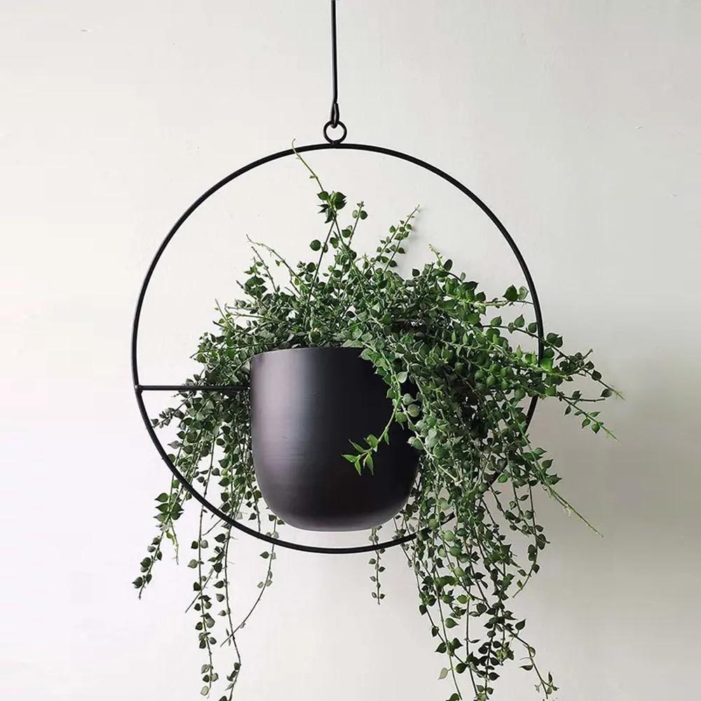 Wall-Mounted Plant Holder Iron Adjustable Chain