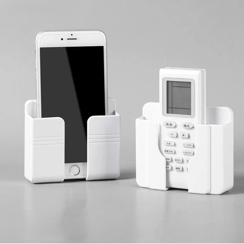 Wall Phone Holder Drill-Free Adhesive Mount With Charging Access