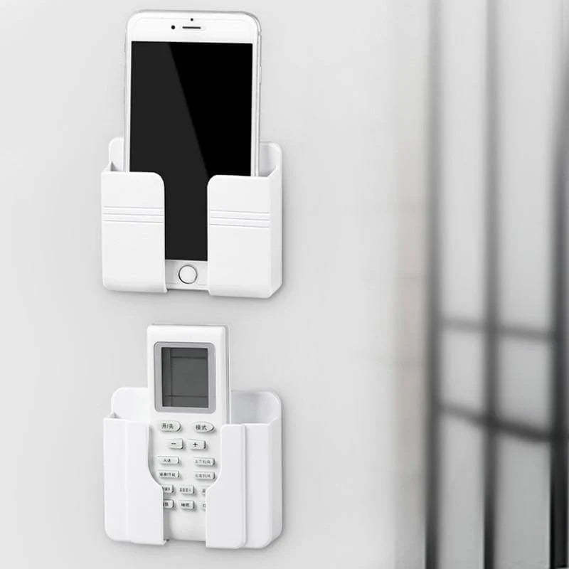 Wall Phone Holder Drill-Free Adhesive Mount With Charging Access