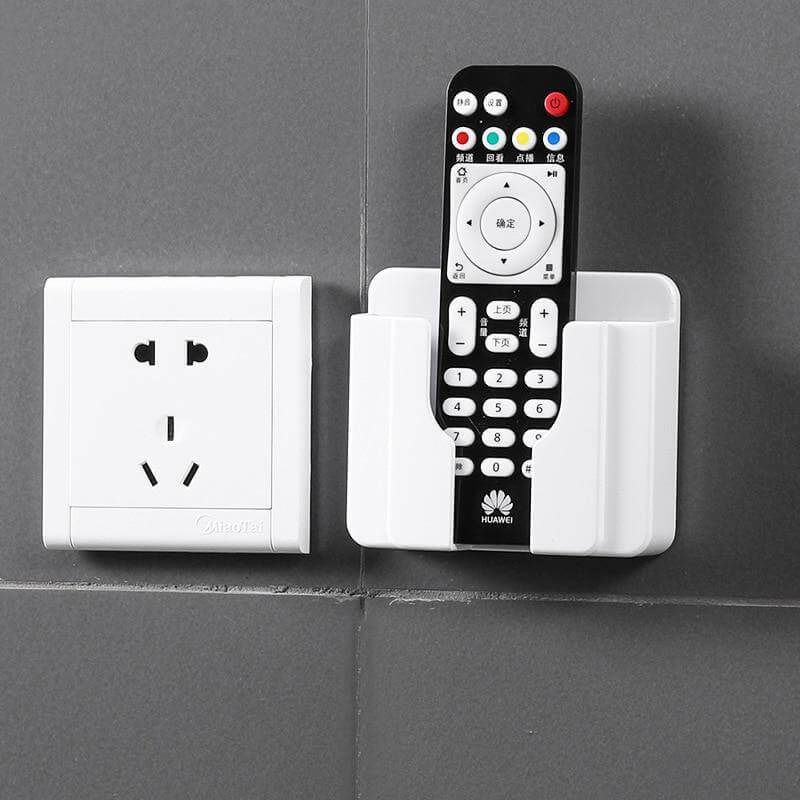 Wall Phone Holder Drill-Free Adhesive Mount With Charging Access