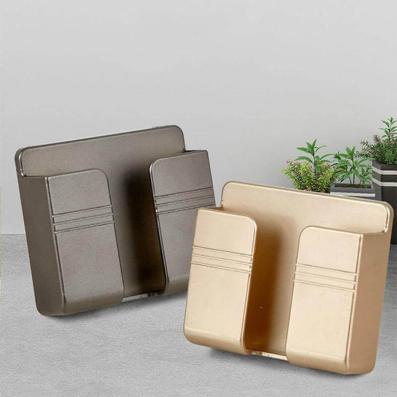 Wall Phone Holder Drill-Free Adhesive Mount With Charging Access