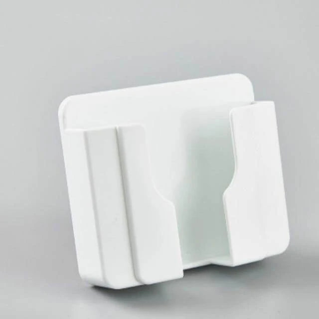 Wall Phone Holder Drill-Free Adhesive Mount With Charging Access