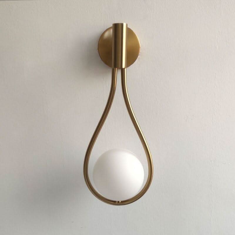 Wall Sconce Glass Globe Diffused Light Metal Housing