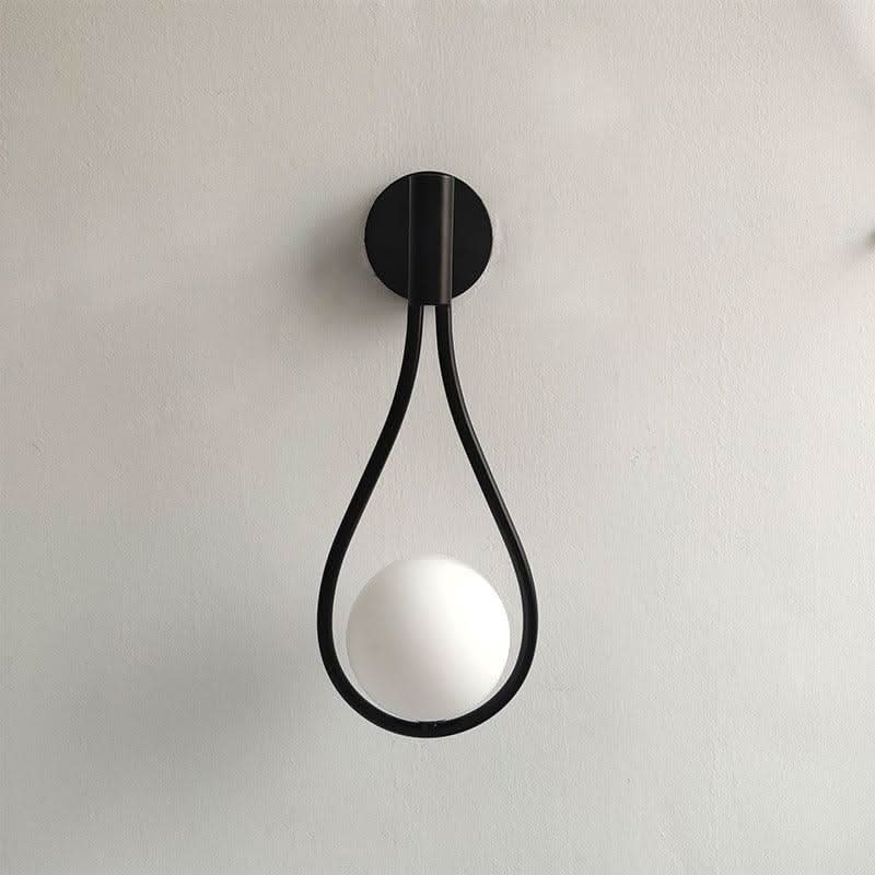 Wall Sconce Glass Globe Diffused Light Metal Housing