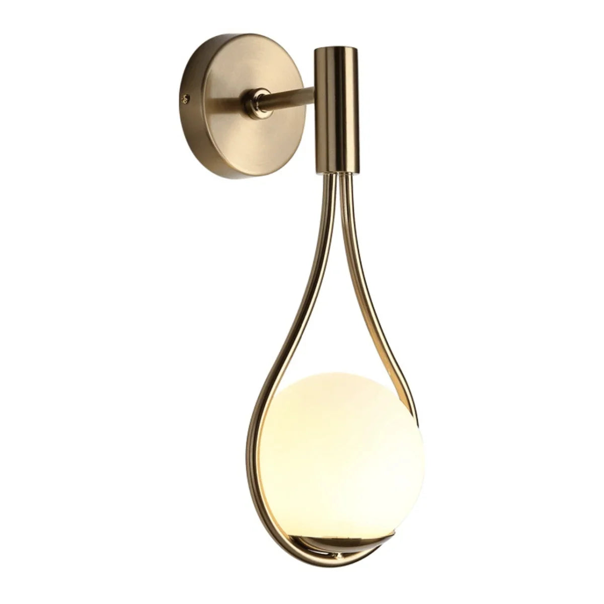 Wall Sconce Glass Globe Diffused Light Metal Housing