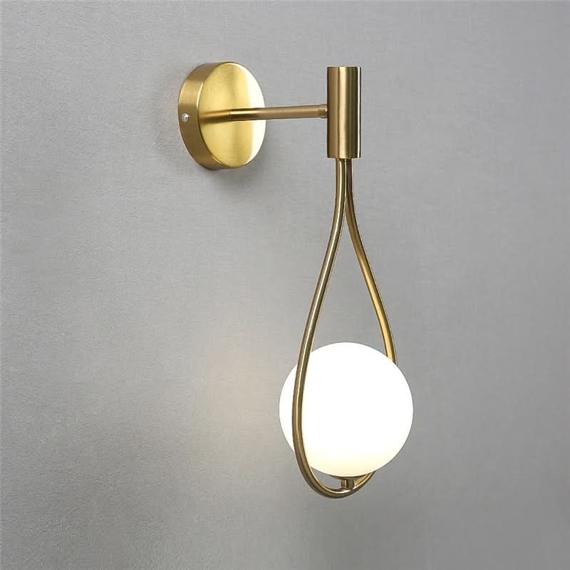Wall Sconce Glass Globe Diffused Light Metal Housing