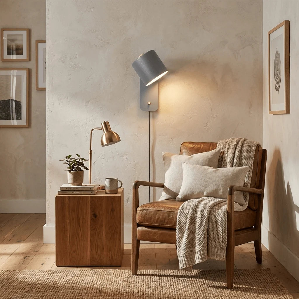 Wall Sconce Plug-In Rotatable Cylinder Design