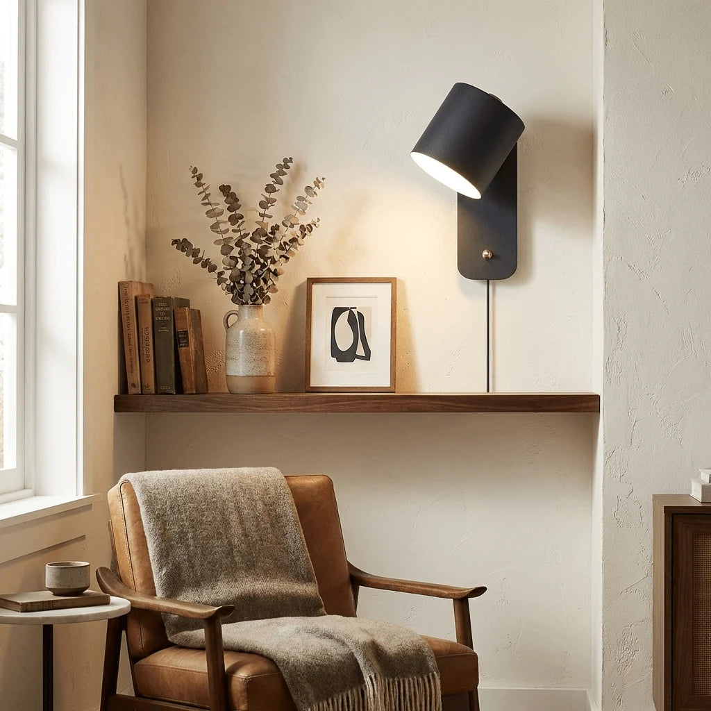 Wall Sconce Plug-In Rotatable Cylinder Design