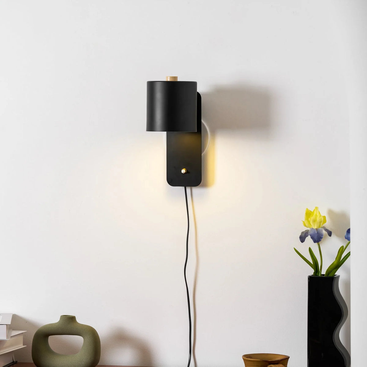 Wall Sconce Plug-In Rotatable Cylinder Design