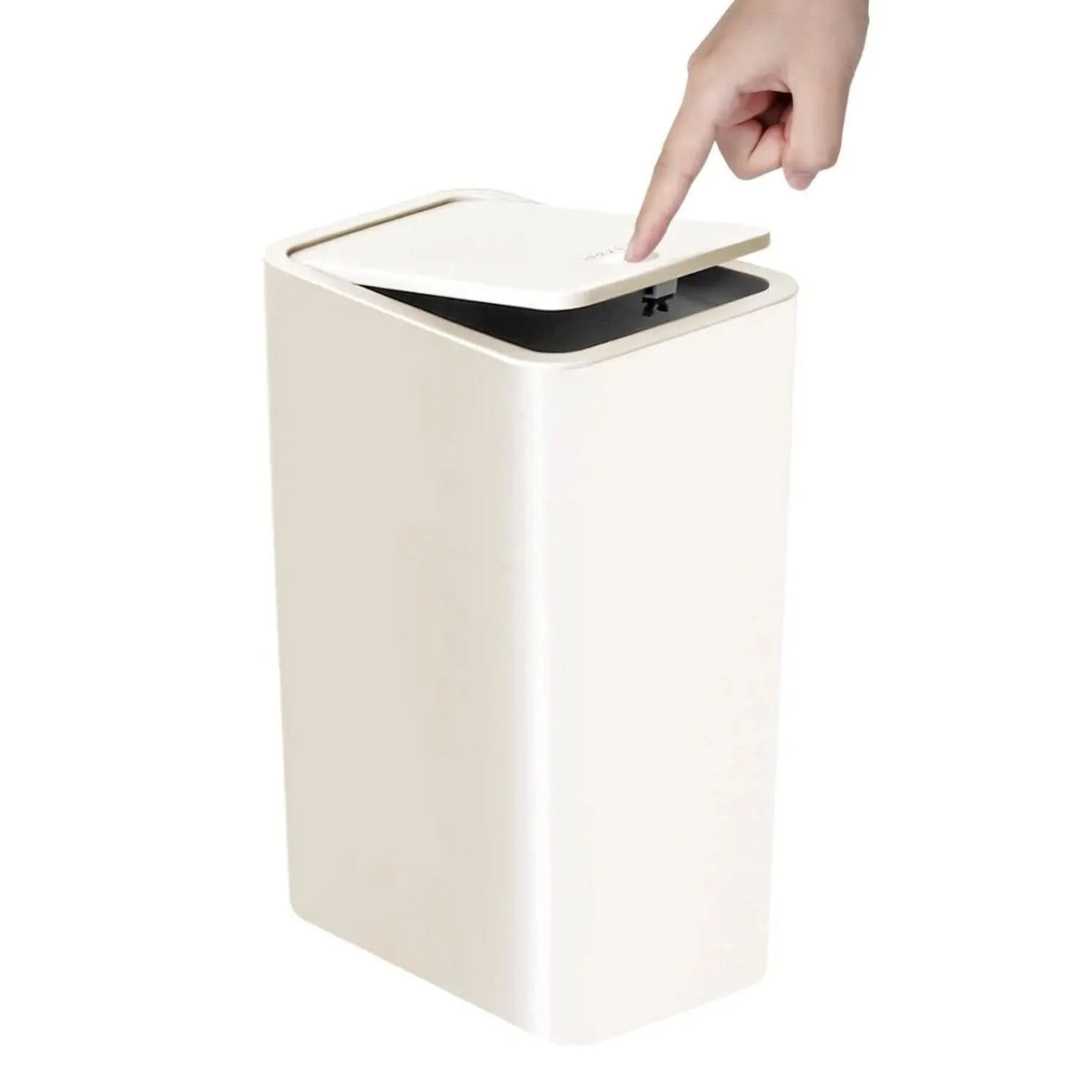 Waste Bin Slim Space-Saving Push-Button Lid 2.64 Gallon