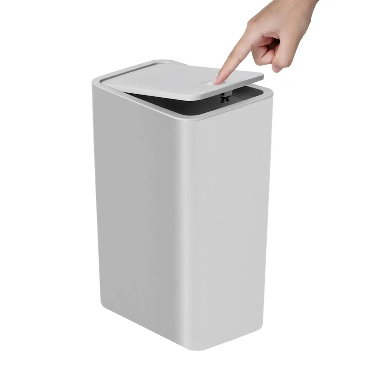 Waste Bin Slim Space-Saving Push-Button Lid 2.64 Gallon
