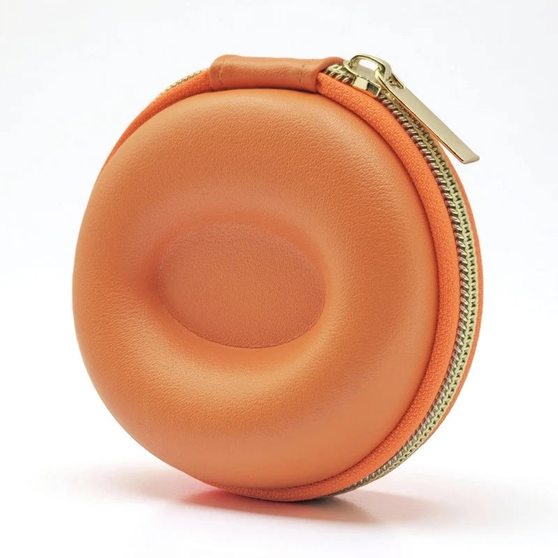 Watch Travel Case Pebbled Leather Velvet Lining Cushioned Pillow