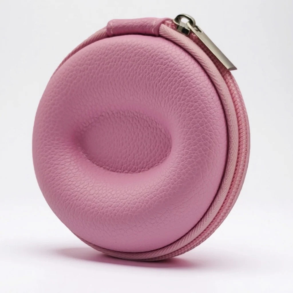 Watch Travel Case Pebbled Leather Velvet Lining Cushioned Pillow