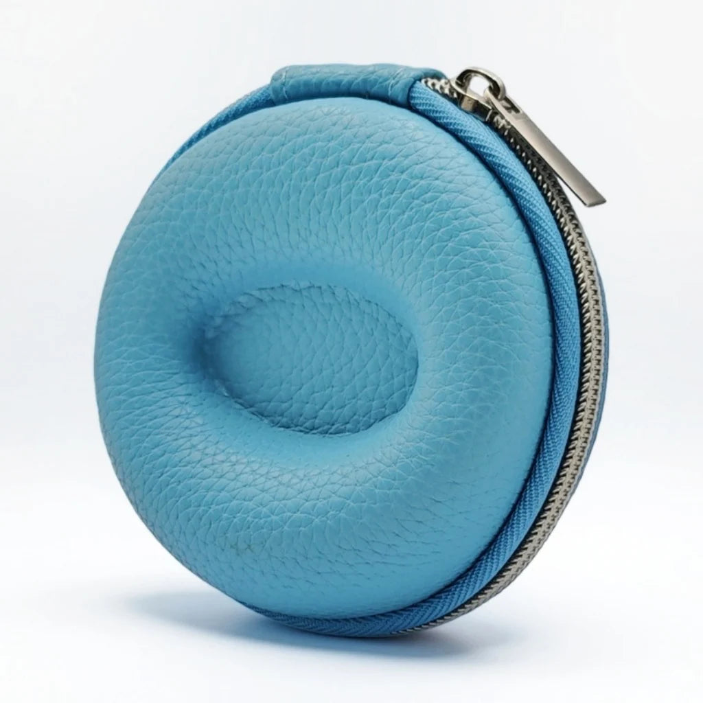 Watch Travel Case Pebbled Leather Velvet Lining Cushioned Pillow