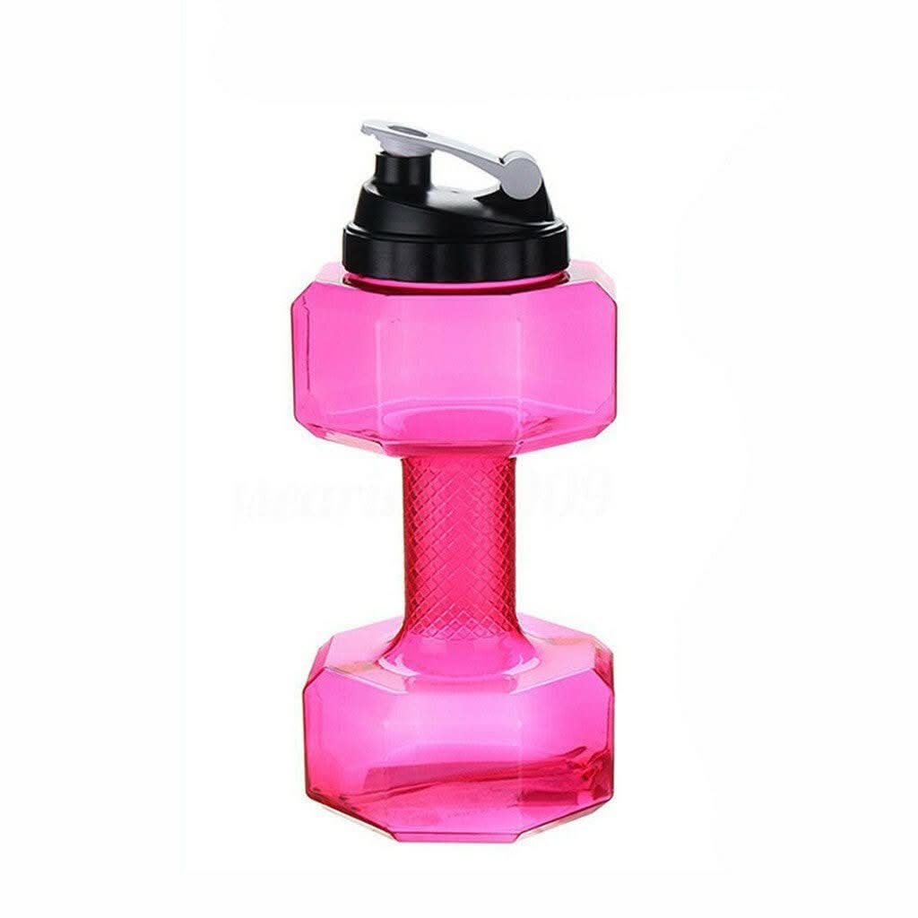 Water Bottle Dumbbell-Shaped BPA-Free Plastic Fitness Design