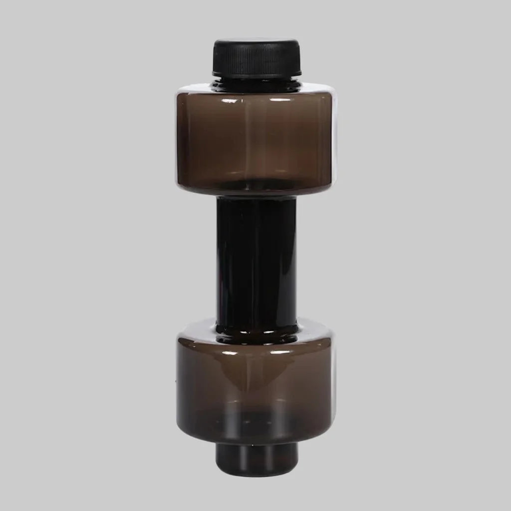 Water Bottle Dumbbell-Shaped BPA-Free Plastic Fitness Design