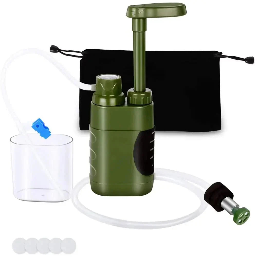 Water Purifier 3-Stage Filtration Manual Hand Pump